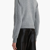 Khaite - Everheart Cardigan in Fog with Leather Buttons