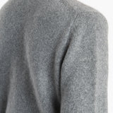 Khaite - Everheart Cardigan in Fog with Leather Buttons