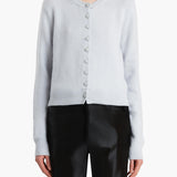 Khaite - Everheart Cardigan in Ice Blue with Suede Buttons