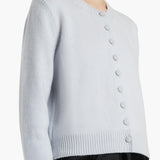 Khaite - Everheart Cardigan in Ice Blue with Suede Buttons