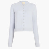 Khaite - Everheart Cardigan in Ice Blue with Suede Buttons