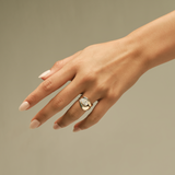 Kinn - Bold Rosewood Curved Stacking Ring