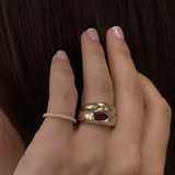 Kinn - Carmen Dome Ring Pear Ruby