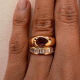 Kinn - Carmen Dome Ring Pear Ruby
