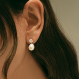 Kinn - Delanie Diamond Baroque Pearl Earrings