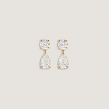 Kinn - Frankie Round & Pear 4ctw Diamond Earrings
