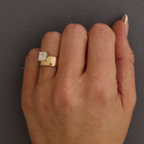 Kinn - Porter Cigar Band Ring Asscher Diamond