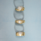 Kinn - Porter Cigar Band Ring Pear Diamond