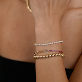 Kinn - Serena Baguette Tennis Link Bracelet Ruby