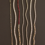Kinn - Serena Baguette Tennis Link Bracelet Ruby