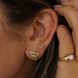 Kinn - Shell Stud Earrings Gold