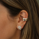 Kinn - Shell Stud Earrings Silver