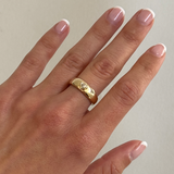 Kinn - Vintage Diamond Heart Dome Ring