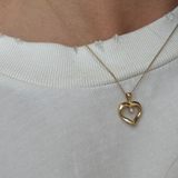 Kinn - Vintage Diamond Outline Heart Pendant