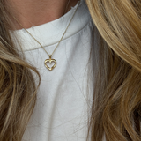 Kinn - Vintage Diamond Outline Heart Pendant