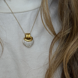 Kinn - Vintage Heart Bold Pavé Pendant 18K