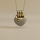 Kinn - Vintage Heart Bold Pavé Pendant 18K