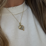 Kinn - Vintage Heart Charm Twist Pendant 10K Drop