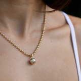 Kinn - Courtside Tennis Ball Pendant Diamond Necklace