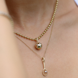 Kinn - Courtside Racquet Pendant Diamond Necklace