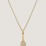 Kinn - Courtside Racquet Pendant Diamond Necklace