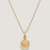 Kinn - Courtside Tennis Ball Pendant Diamond Necklace