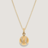 Kinn - Courtside Tennis Ball Pendant Diamond Necklace