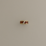Kinn - Ring Vintage Garnet Diagonal Pavé 14k Ring