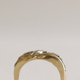 Kinn - Ring Vintage Garnet Diagonal Pavé 14k Ring