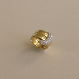 Kinn - Vintage Pavé Arch 18k Diamond Ring
