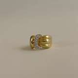 Kinn - Vintage Pavé Buckle 18k Diamond Ring