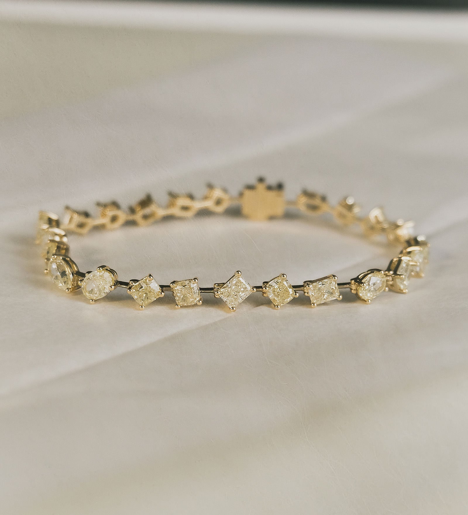 Kinn - Adeline Fancy Shape Yellow Diamond Tennis Bracelet