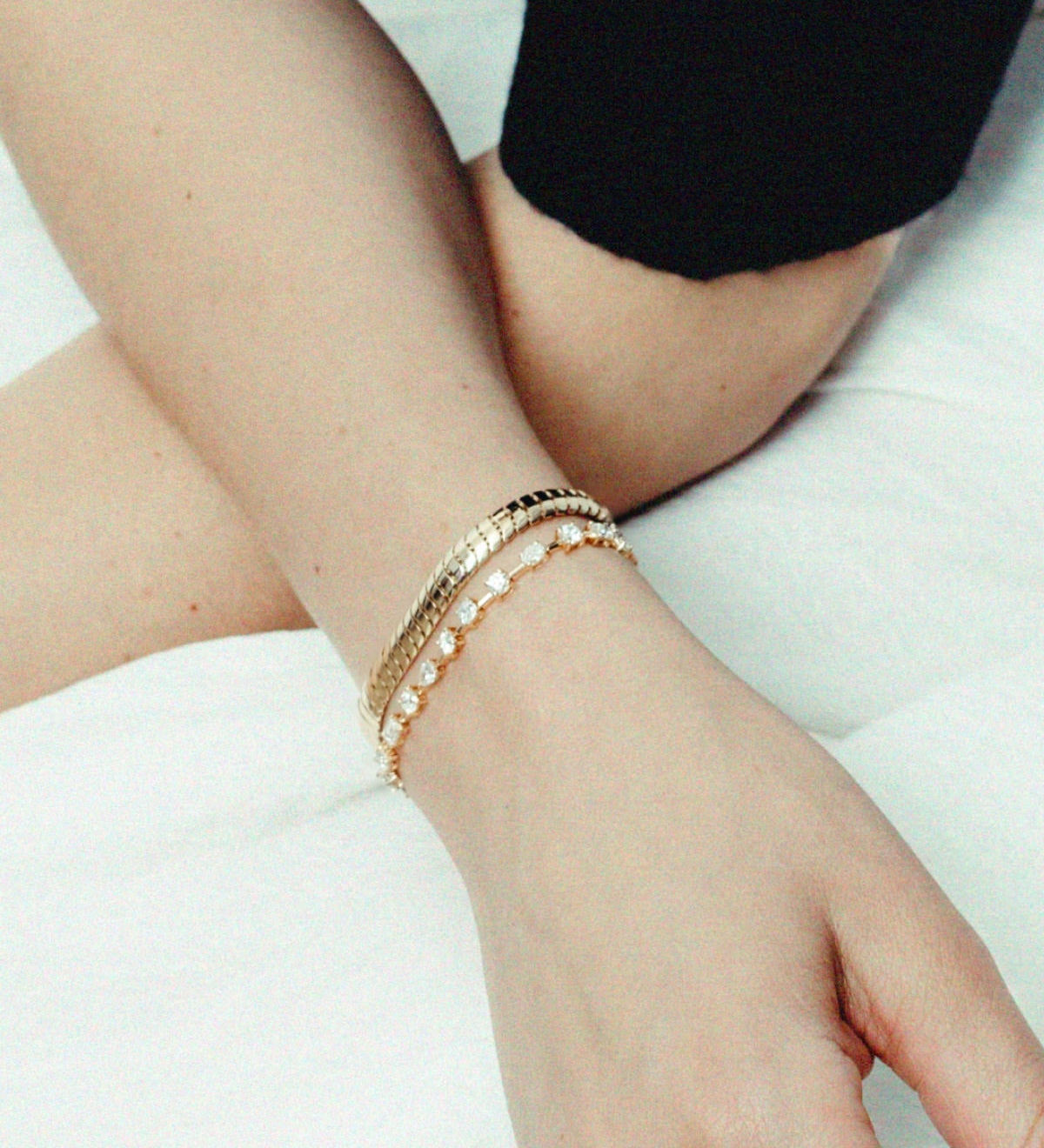 Kinn - Amara Fancy Shape Tennis Bracelet Yellow Gold