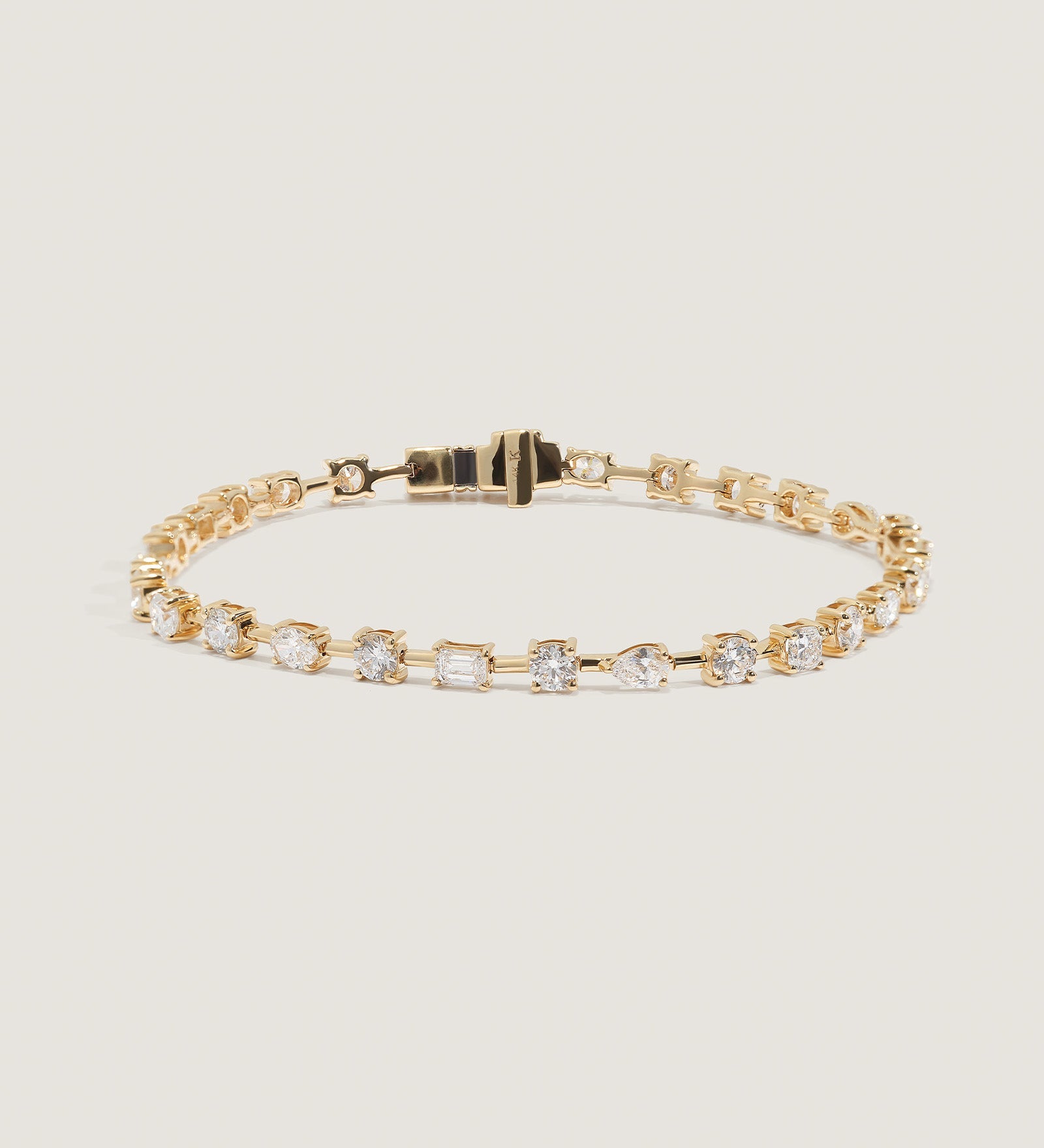 Kinn - Amara Fancy Shape Tennis Bracelet Yellow Gold