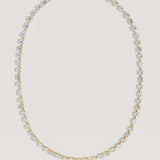 Kinn - Amara Fancy Shape Tennis Necklace Yellow Gold