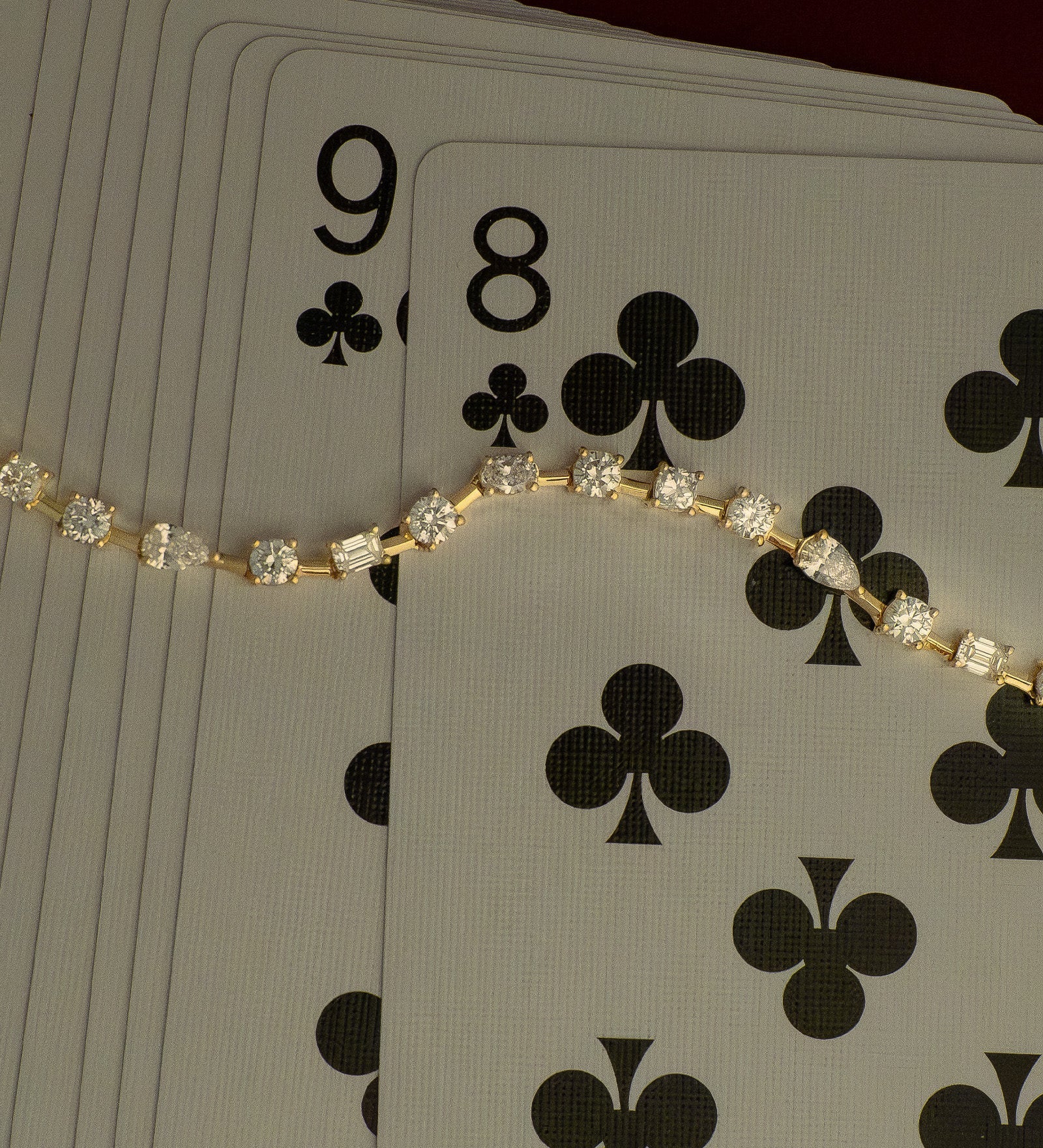 Kinn - Amara Fancy Shape Tennis Necklace Yellow Gold