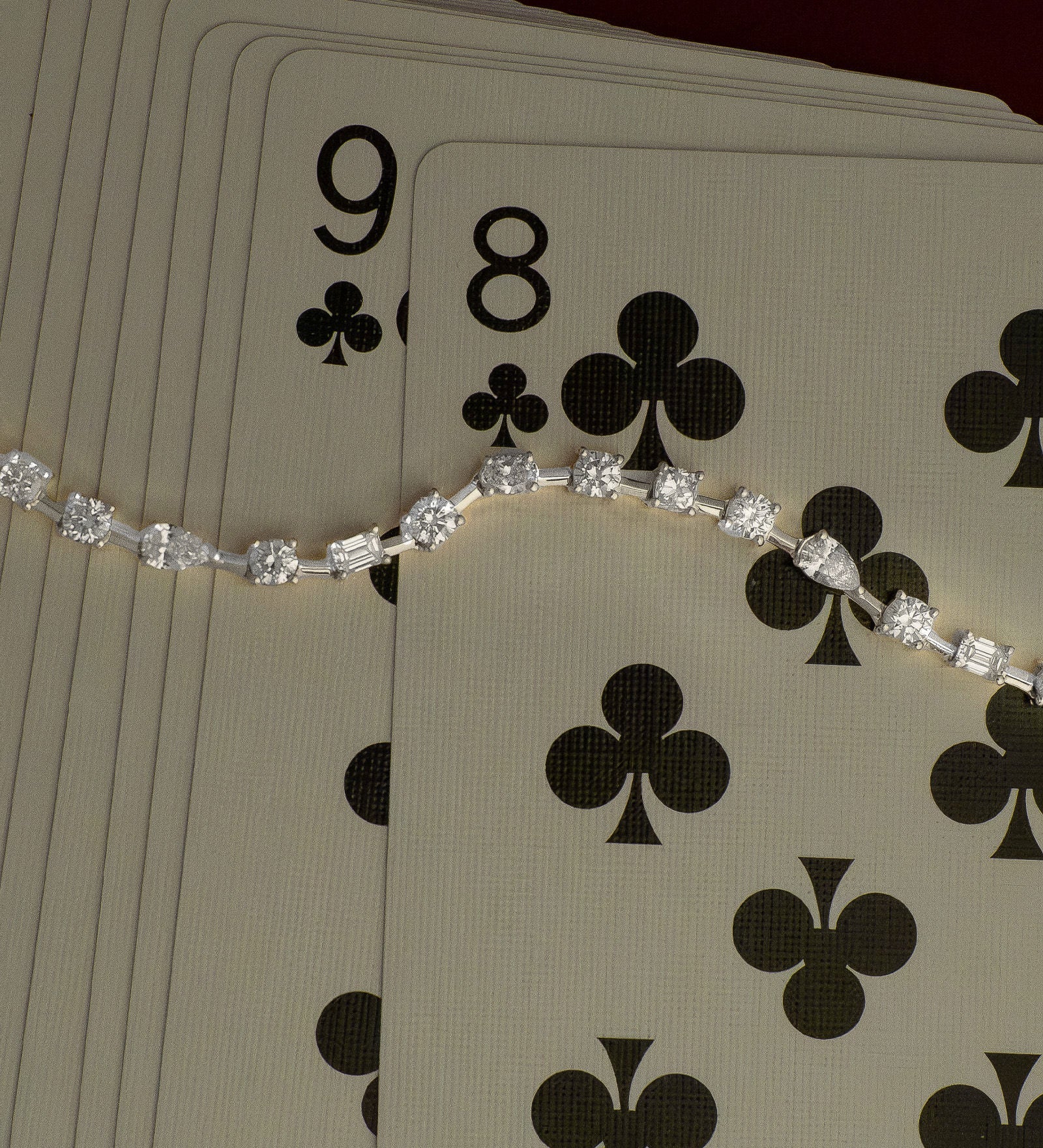 Kinn - Amara Fancy Shape Tennis Necklace White Gold