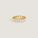 Kinn - Audrey Radiant Cut Diamond Eternity Band Ring Yellow Gold