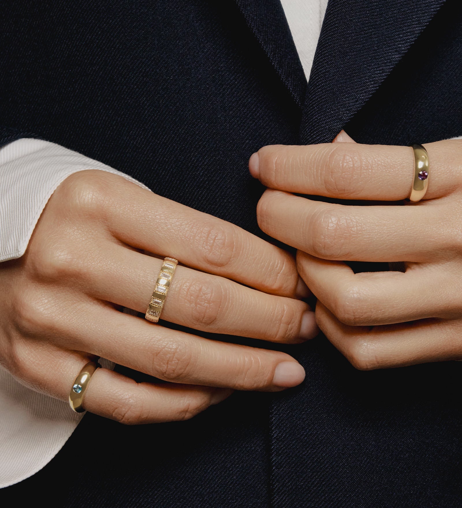 Kinn - Vintage 14k Baguette CZ Ring