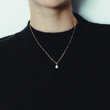 Kinn - Clara Black Rhodium Pear Pendant