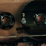 Kinn - Clara Black Rhodium Pear Pendant