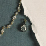 Kinn - Clara Black Rhodium Pear Pendant
