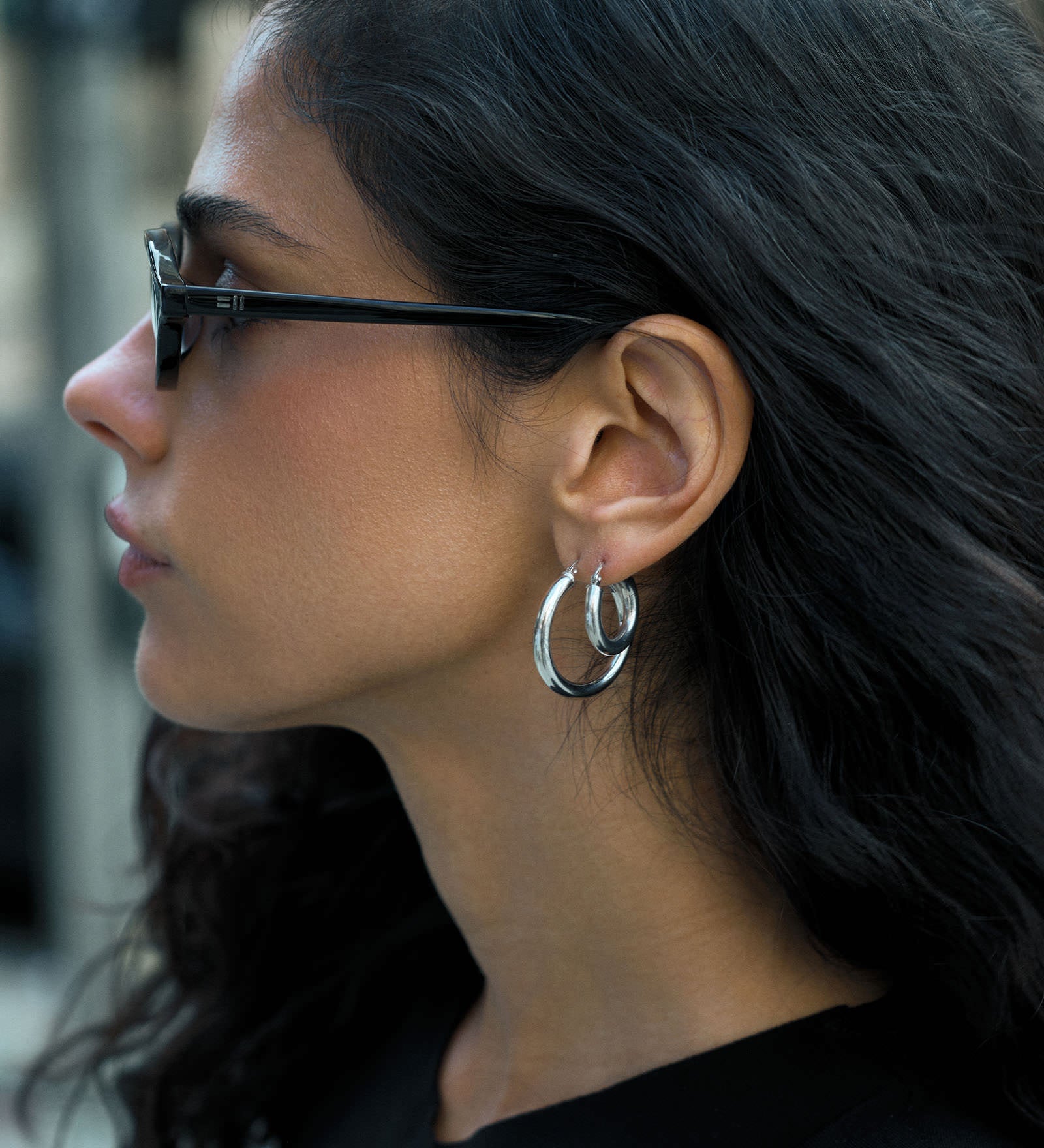 Kinn - Classic Hoop Earrings Small Silver
