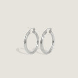Kinn - Classic Hoop Earrings Medium Silver