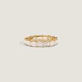 Kinn - Jackie Emerald Cut Diamond Eternity Band Ring Yellow Gold