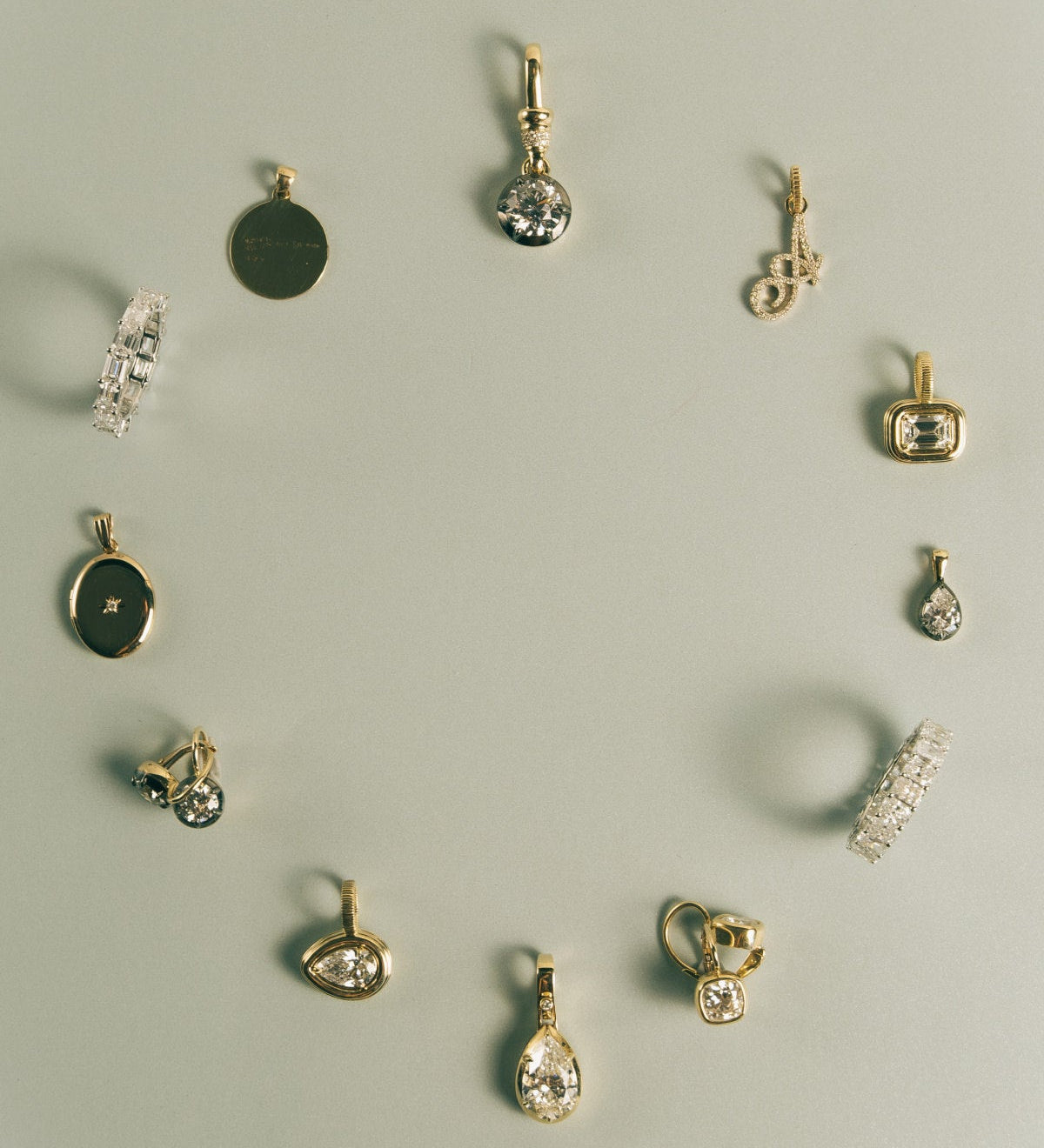 Kinn - Pave Love Letter Charm Pendant