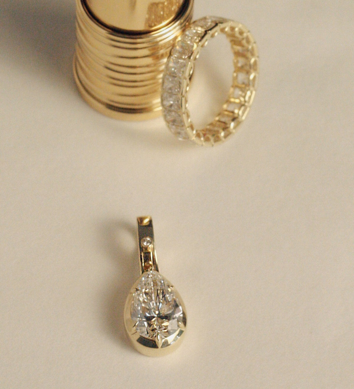 Kinn - Madeleine 3ctw Diamond Pear Pendant