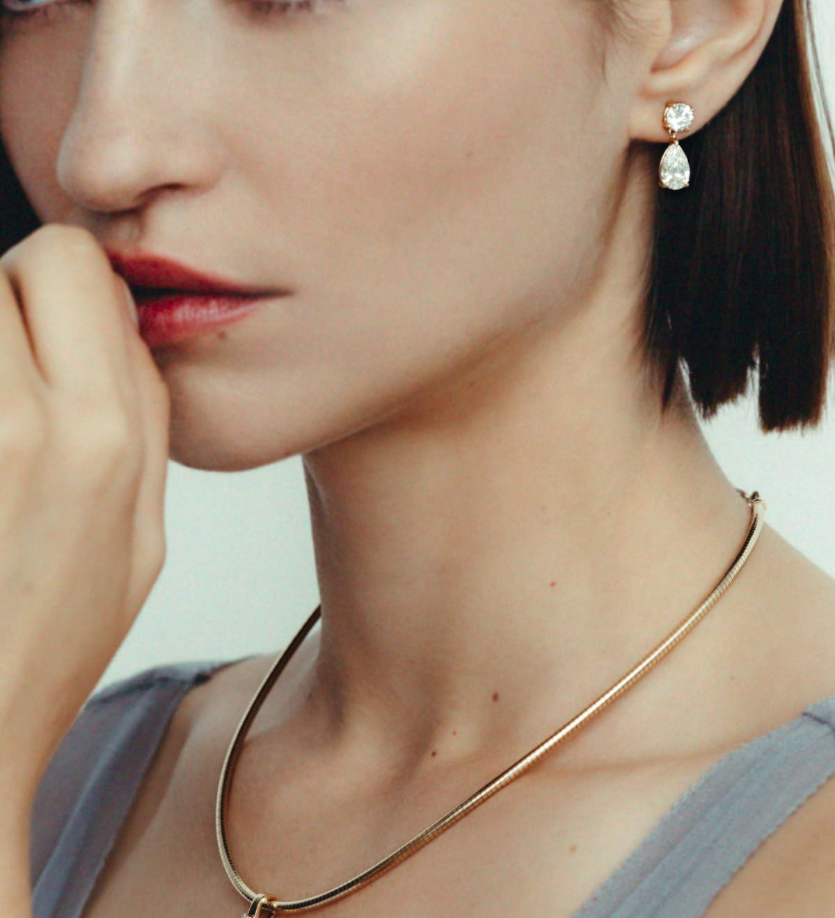 Kinn - Madeleine 3ctw Diamond Pear Pendant