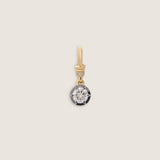 Kinn - Roselle Black Rhodium Round Pendant Diamond
