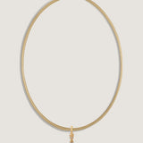Kinn - Roselle Black Rhodium Round Pendant Diamond Necklace